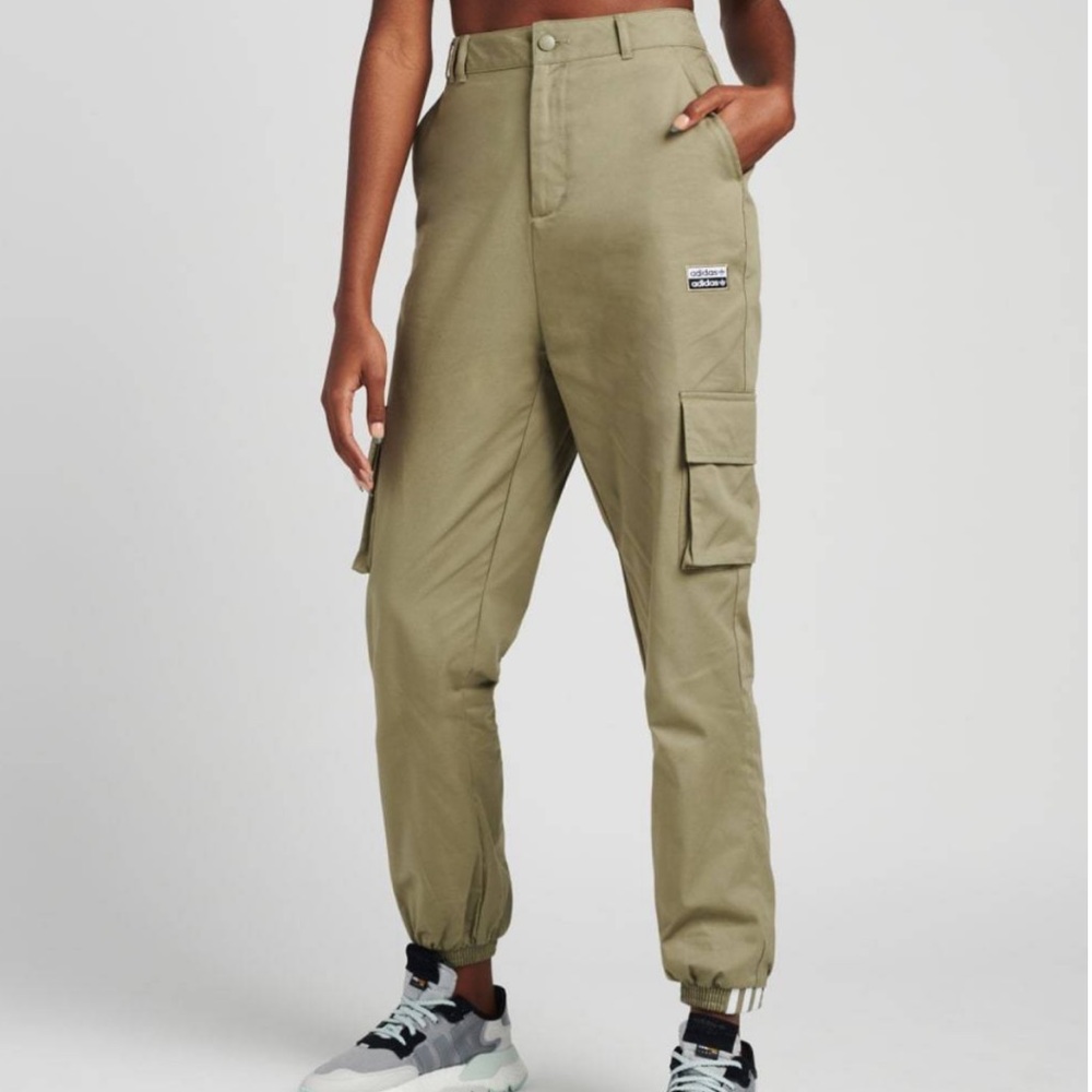 ADIDAS High Rise Cargo Pant in Clay